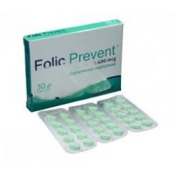 Folic Prevent 400 mg (ENVIOS REGIONALES Y NACIONAL) Caja*30 Tabletas - Laproff