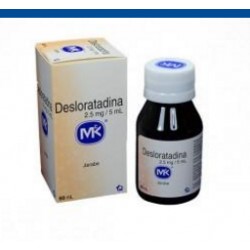 Desloratadina 2,5 mg / 5 mL(ENVIOS REGIONALES Y NACIONAL) Frasco 60 mL Jarabe – Tecnoquímicas