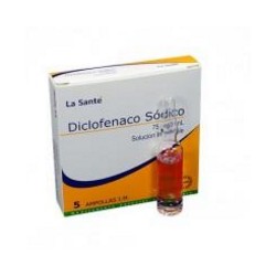 Diclofenaco Sódico 75 mg / 3 mL (ENVIOS REGIONALES Y NACIONAL) Caja*5 Ampollas – La Santé