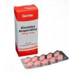 Diosmina Hesperidina 450/ 50 mg (ENVIOS REGIONALES Y NACIONAL) Caja*30 Comprimidos Recubiertos - Genfar