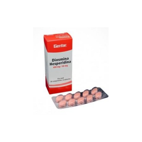 Diosmina Hesperidina 450/ 50 mg (ENVIOS REGIONALES Y NACIONAL) Caja*30 Comprimidos Recubiertos - Genfar