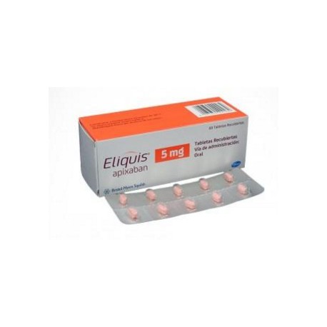 Eliquis 5 mg (ENVIOS REGIONALES Y NACIONAL) Caja*60 Tabletas Recubiertas – Pfizer