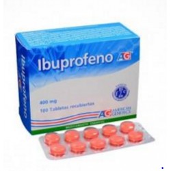 Ibuprofeno 400 mg (ENVIOS REGIONALES Y NACIONAL) Caja*100 Tabletas – Antiinflamatorio