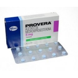 Provera 5 mg (ENVIOS REGIONALES Y NACIONAL) Caja* 30 Tabletas - Pfizer S.A.S