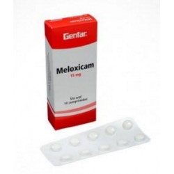 Meloxicam 15 Mmg (ENVIOS REGIONALES Y NACIONAL) Caja*10 Comprimidos – Antiinflamatorio