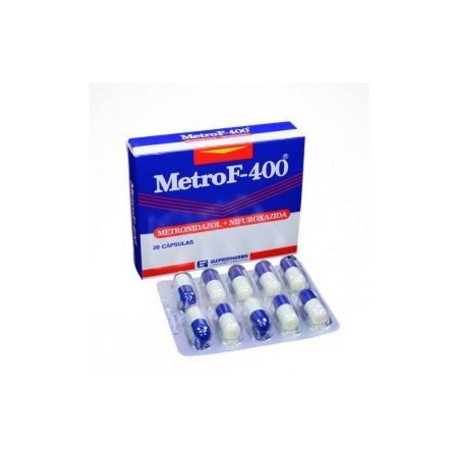 Metrof-400 (ENVIOS REGIONALES Y NACIONAL) Caja*20 Cápsulas – Amebicida Antibacteriano