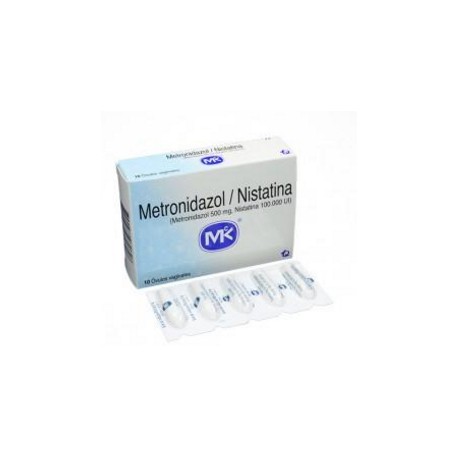 Metronidazol / Nistatina 500 mg / 100.000 UI (ENVIOS REGIONALES Y NACIONAL) Caja*10 Óvulos Vaginales - Tecnoquímicas