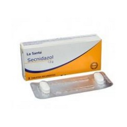 Secnidazol 1.0 g (ENVIOS REGIONALES Y NACIONAL) Caja*2 Tabletas Recubiertas - Laboratorios La Santé