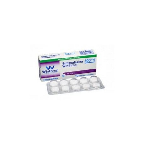 Sulfasalazina 500 mg (ENVIOS REGIONALES Y NACIONAL) Caja*10 Tabletas Cubiertas - Sanofi Aventis