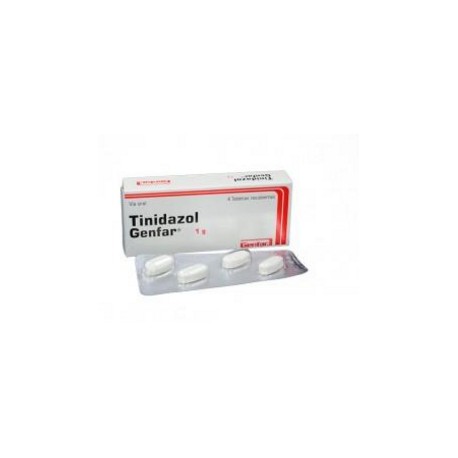 Tinidazol 1 g (ENVIOS REGIONALES Y NACIONALCaja*4 Tabletas Recubiertas – Amebiasis Intestinal