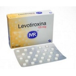 Levotiroxina 125 mcg (ENVIOS REGIONALES Y NACIONAL) Caja*50 Tabletas – Hormona De Tiroides