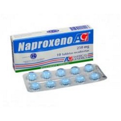 Naproxeno 250 mg (ENVIOS REGIONALES Y NACIONAL) Caja*10 Tabletas Recubiertas – Analgésico