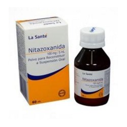 Nitazoxanida 100 mg / 5 mL (ENVIOS REGIONALES Y NACIONAL) Frasco*60 mL Polvo Para Reconstituir – Parásitos