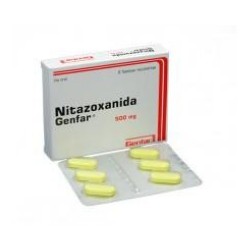 Nitazoxanida 500 mg (ENVIOS REGIONALES Y NACIONAL) Caja* 6 Tabletas Recubiertas – Antiparasitario