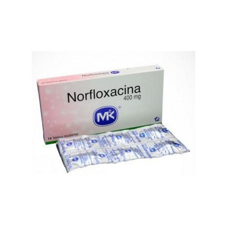 Norfloxacina 400 mg (ENVIOS REGIONALES Y NACIONAL) Caja*14 Tabletas Recubiertas – Antibiótico