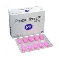 Pentoxifilina Lp 400 mg (ENVIOS REGIONALES Y NACIONAL) Caja*30 Tabletas Cubiertas - Vasodilatador Periférico