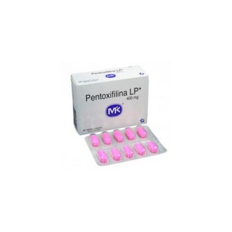 Pentoxifilina Lp 400 mg (ENVIOS REGIONALES Y NACIONAL) Caja*30 Tabletas Cubiertas - Vasodilatador Periférico