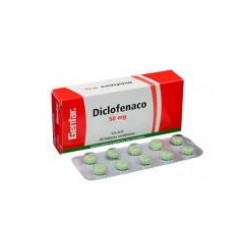 Diclofenaco 50 mg (ENVIOS REGIONALES Y NACIONAL) Caja*30 Tabletas Recubiertas - Genfar