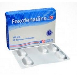 Fexofenadina 180 mg (ENVIOS REGIONALES Y NACIONAL) Caja*10 Tabletas Recubiertas – American Generics