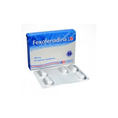 Fexofenadina 180 mg (ENVIOS REGIONALES Y NACIONAL) Caja*10 Tabletas Recubiertas – American Generics