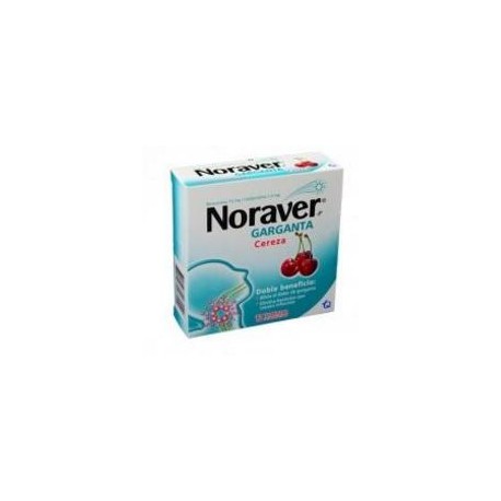 Noraver Garganta caja*12 tabletas (FARMACUNDINAMARCA) Sabor a Cereza Infecciones en la Garganta