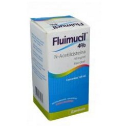 Fluimucil 4 % (ERNVIOS REGIONALES Y NACIONAL) Frasco*120 mL Sabor A Frambuesa