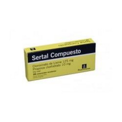 Sertal Compuesto 125 mg / 10 mg (ENVIOS REGIONALES Y NACIONAL) Caja*10 Comprimidos Recubiertos - Roemmers