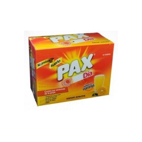 Pax Día Sobres Sabor Naranja Síntomas De Gripa (FARMACUNDINAMARCA) caja*24 sobres