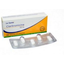 Claritromicina 500 mg (ENVIOS REGIONALES Y NACIONAL) Caja*10 Tabletas Recubiertas – La Santé