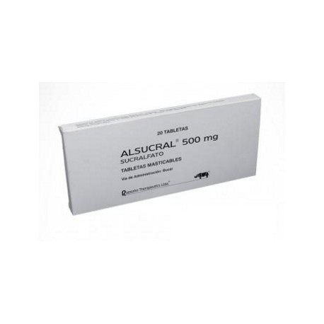 Alsucral 500 mg (ENVÍOS REGIONALES Y NACIONALES ) Caja*20 Tabletas masticables