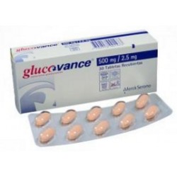 Glucovance 500 mg 2.5 mg Tabletas Recubiertas Merck (Envíos Regionales y Nacionales) caja*30 unidades