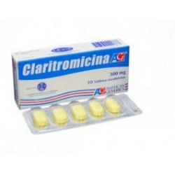 Claritromicina 500 mg (ENVÍOS REGIONALES Y NACIONAL) Caja*10 Tabletas Recubiertas - American Generics