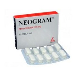 Neogram 875 mg Tabletas Laboratorios Legrand (Envíos Regionales y Nacionales) caja*10 unidades