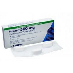 Binozyt 500 mg (ENVÍOS REGIONALES Y NACIONAL) Caja*3 Tabletas Con Película - Sandoz