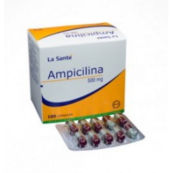 Ampicilina 500 mg (ENVÍOS REGIONALES Y NACIONAL) Caja*100 Cápsulas - La Santé