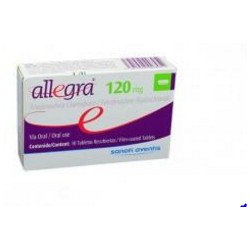 Allegra 120 mg (FARMACUNDINAMARCA) Caja*10 Tabletas Recubiertas Sanofi-Aventis