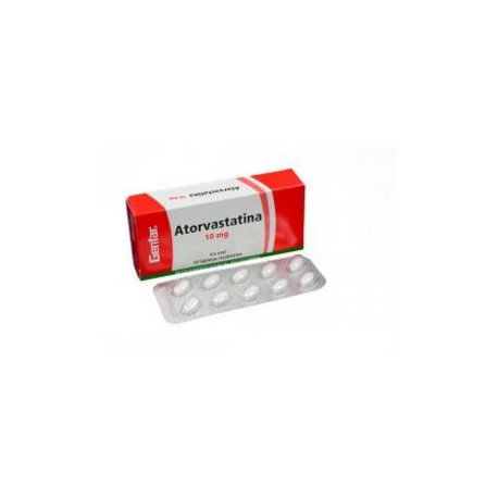 Atorvastatina 10 mg (ENVIOS REGIONALES Y NACIONAL) Caja*10 Tabletas Recubiertas - Genfar