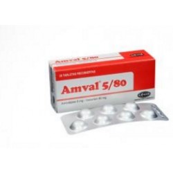 Amval 5 / 80 mg (ENVIOS REGIONALES Y NACIONAL) Caja*28 Tabletas Recubiertas - LaFrancol