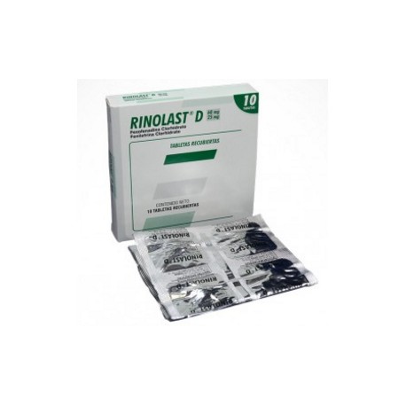 Rinolast D 60 mg 25 mg Tabletas Recubiertas Farma De Colombia (Envíos Regionales y Nacionales) caja*10