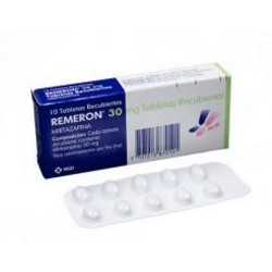 Remeron 30 mg Tabletas Recubiertas MSD (Envíos Regionales y Nacionales) caja*10 unidades