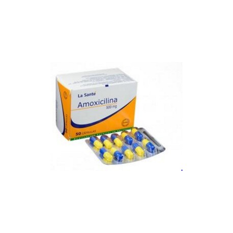 Amoxicilina 500 mg (FARMACUNDINAMARCA) Caja*50 Cápsulas La Santé