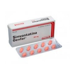 Simvastatina 20 mg (ENVIOS REGIONALES Y NACIONAL) Caja*10 Tabletas Recubiertas - Genfar