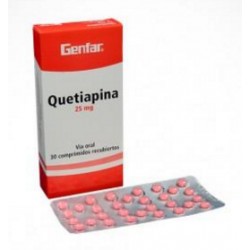 Quetiapina 25 mg Comprimidos Recubiertos - Genfar (Envíos Regionales y Nacionales) caja*30 unidades