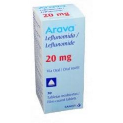 Arava 20 mg (FARMACUNDINAMARCA) Caja*30 Tabletas Recubiertas Sanofi Aventis