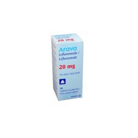 Arava 20 mg (FARMACUNDINAMARCA) Caja*30 Tabletas Recubiertas Sanofi Aventis