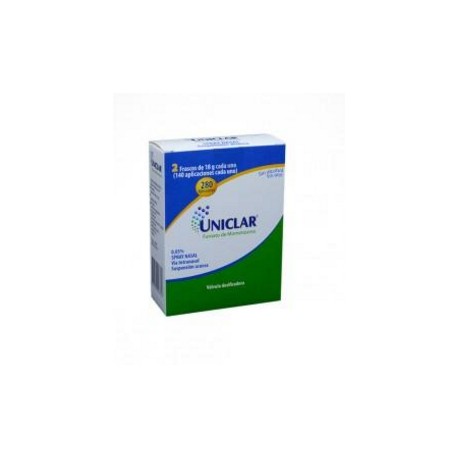 Uniclar (ENVIOS REGIONALES Y NACIONAL) Caja*2 Frascos Spray x 18 g c/u - Schering-Plough