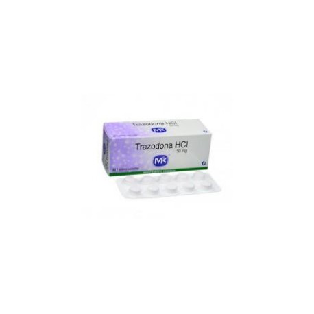 Trazodona HCI 50 mg Tabletas Cubiertas Tecnoquímicas (Envíos Regionales y Nacionales) caja*50 unidades