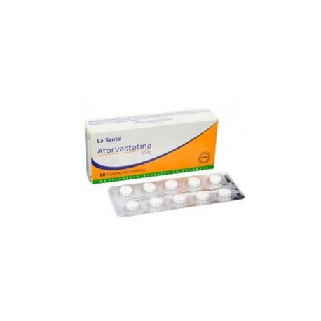 Atorvastatina 20 mg (FARMACUNDINAMARCA) Caja*10 Tabletas Recubiertas La Santé