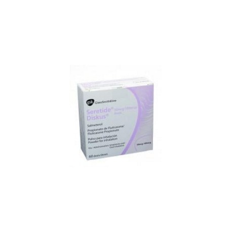 Seretide Diskus 50 mcg 100 mcg Frasco Inhalador GlaxoSmithkline (Envíos Regionales y Nacionales) fco*60 dosis