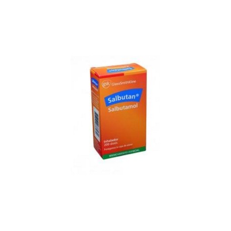 Salbutan 100 mcg Frasco Inhalador GlaxoSmithkline (Envíos Regionales y Nacionales) fco*200 dosis